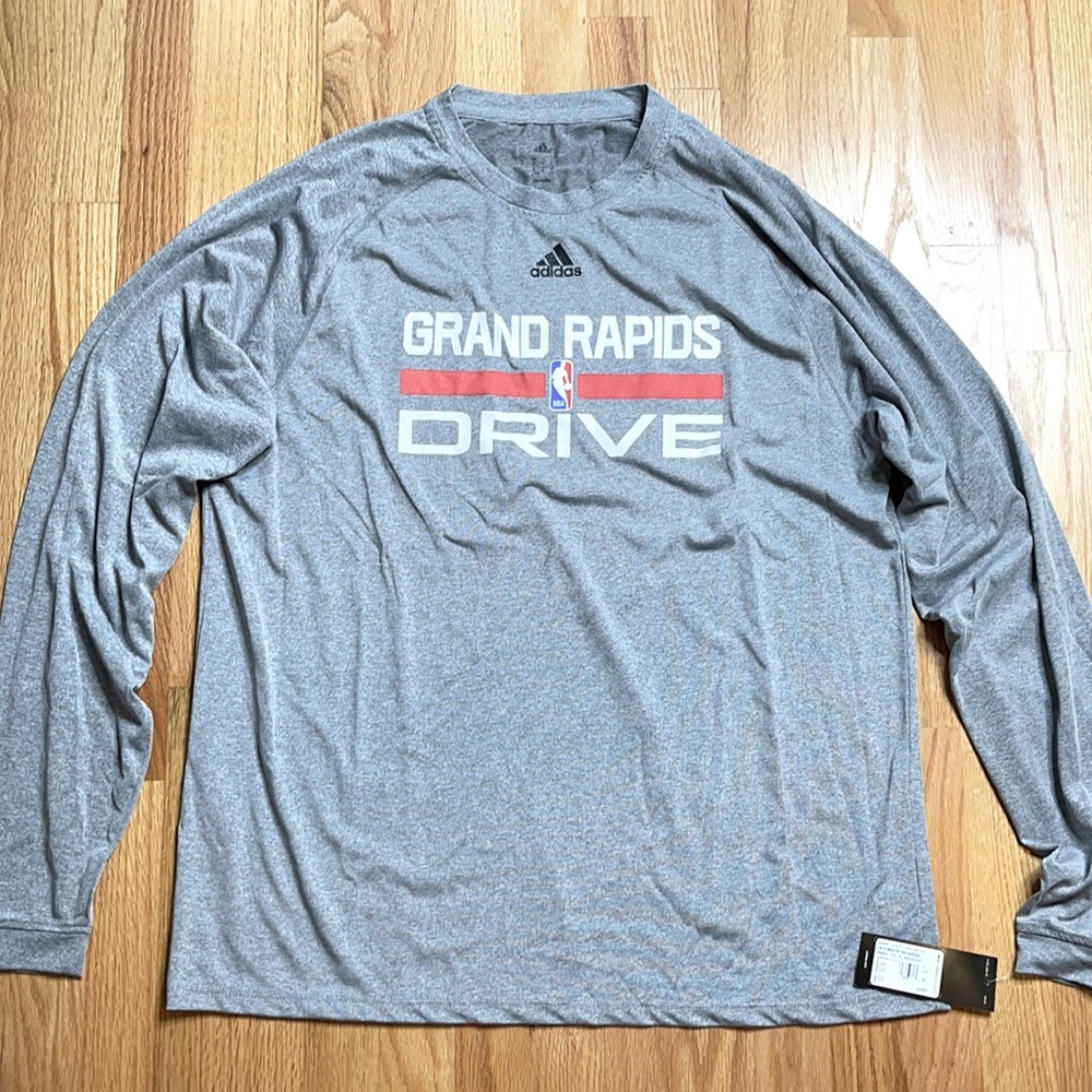 NEW Adidas Detroit Pistons Grand Rapids Drive D-League G-League Basketball LS